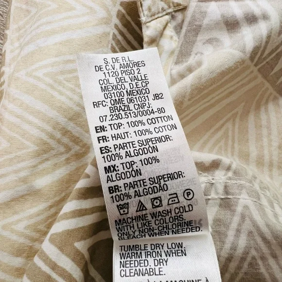 Quiksilver Men's Cream Tan Geometric Aloha Shirt Vintage - Picture 5 of 6